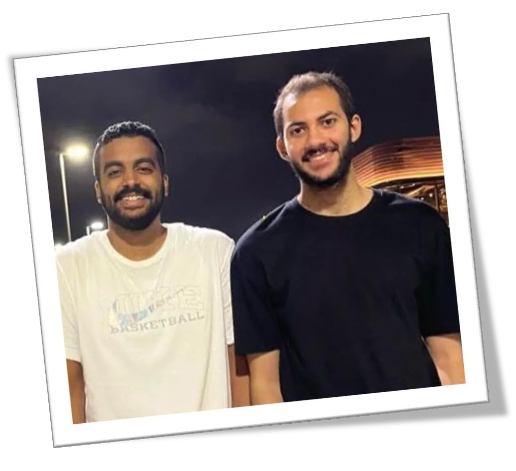 The two co-founders of The DUO Creatives, pictured together in the official portfolio